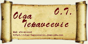 Olga Tepavčević vizit kartica